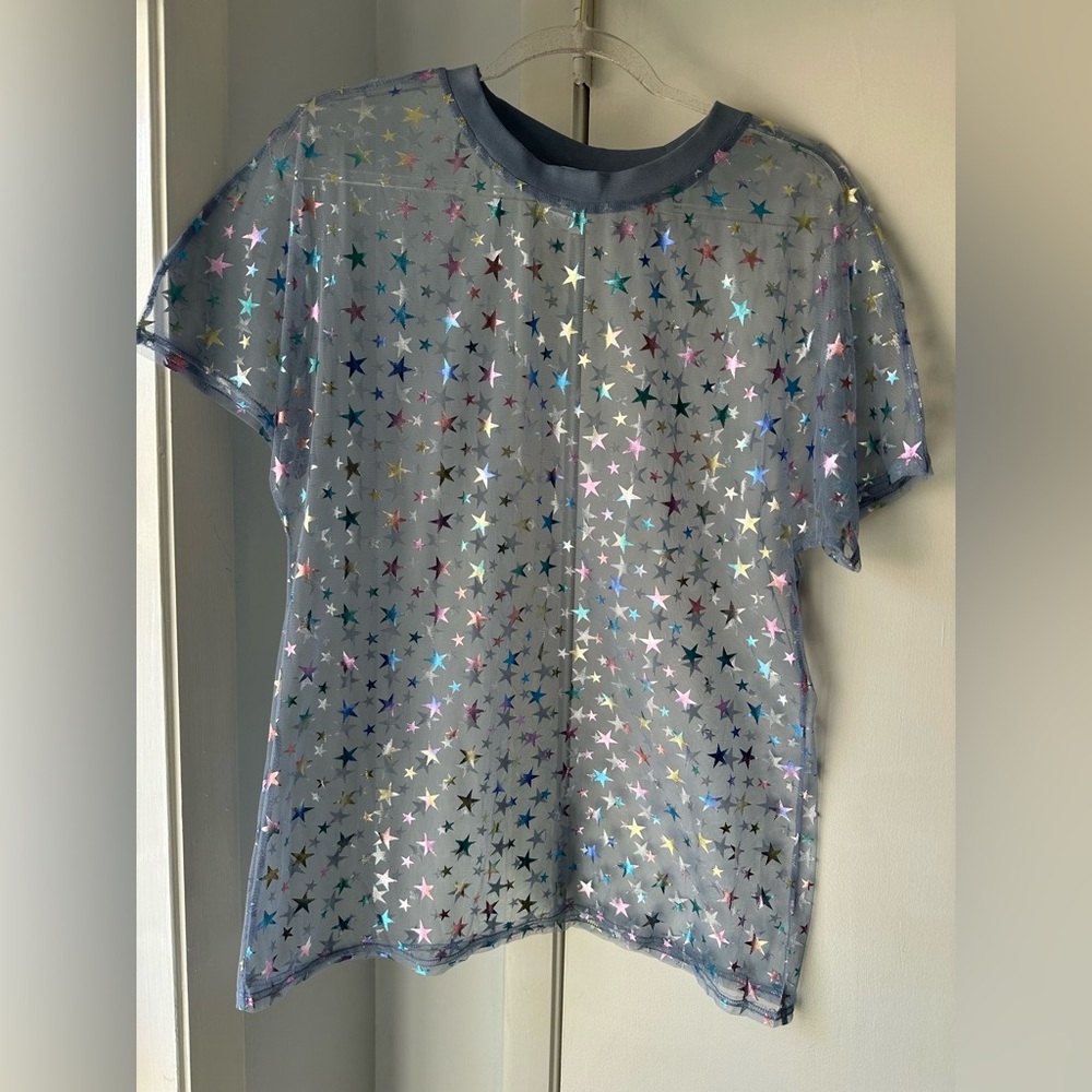 NWOT iHeartRaves | Mesh Multicolor Star Shirt / Dress